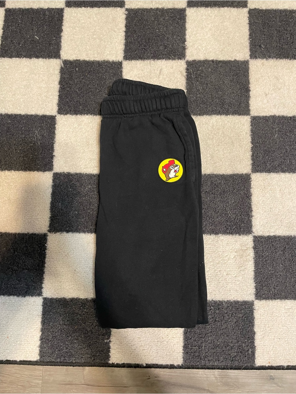Kids Black Jogger Sweatpants with Colorful Patch